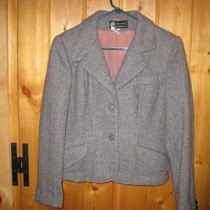 Cubalana wool blazer, herringbone